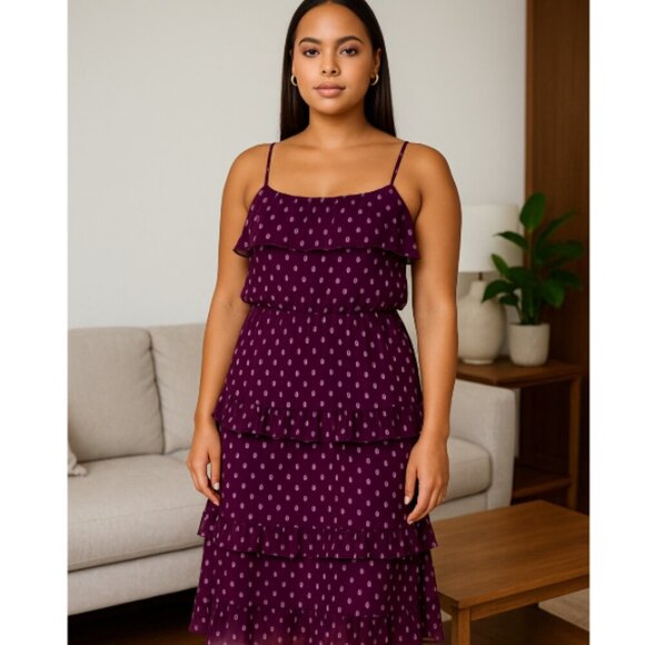 Parker womens purple polka dot dress size XS - Picture 1 of 9